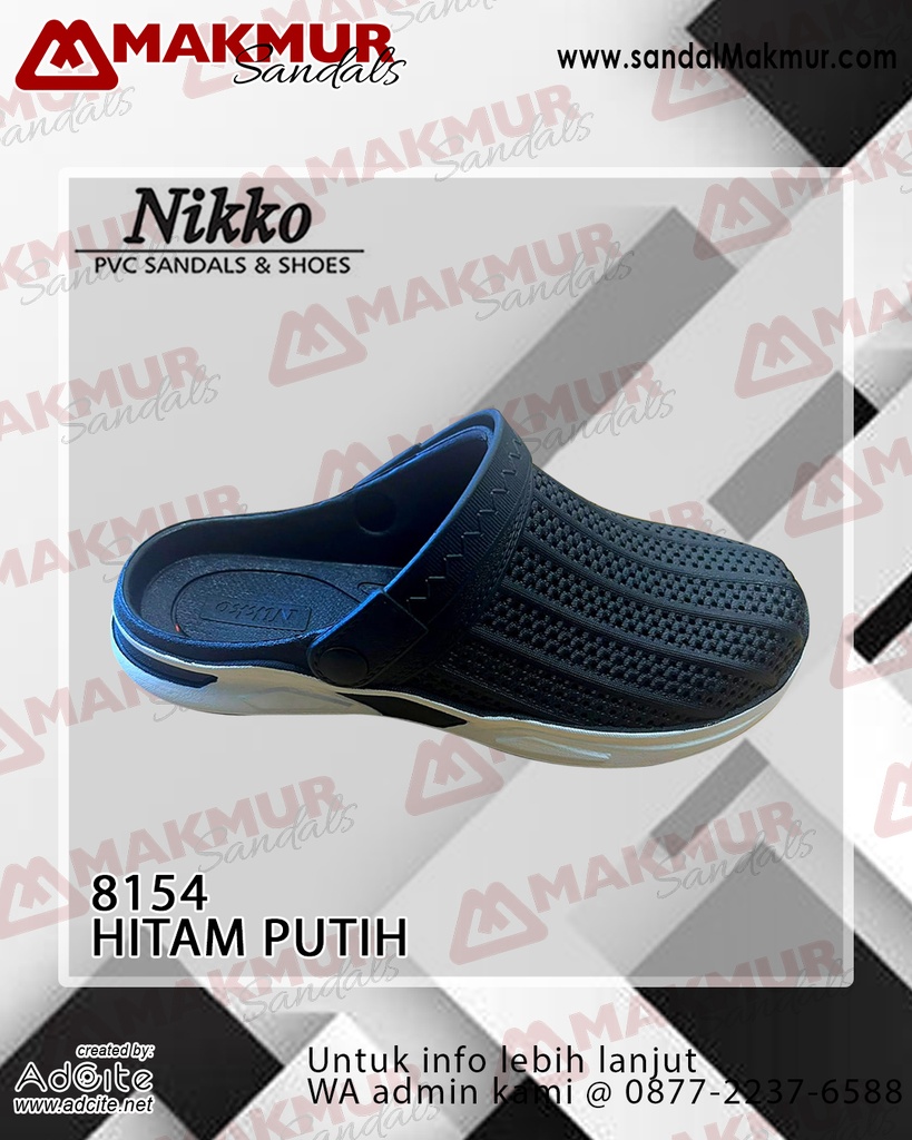 NIKKO 8154 [Hitam/Putih] (38-42)